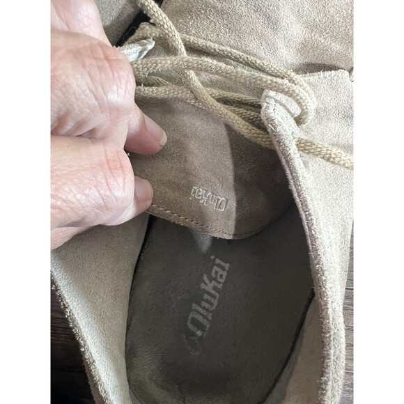 Olukai Maki Shoes Mens Size 11.5 Brown Suede Moccasin Lace Up Chukka Loafers main image 13